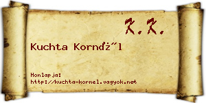 Kuchta Kornél névjegykártya