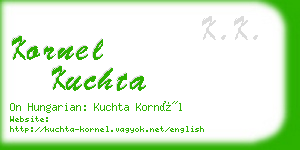 kornel kuchta business card